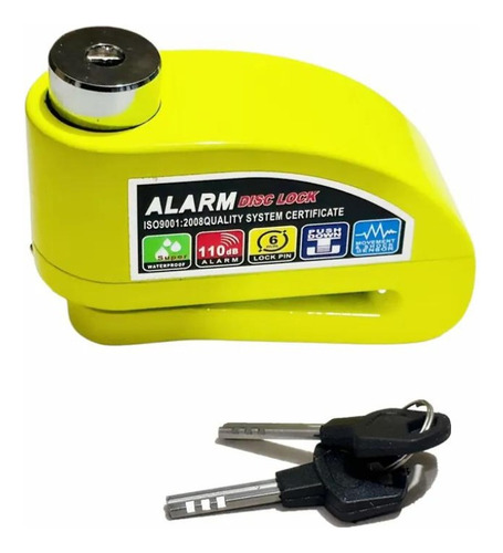 Candado Disco Con Alarma Para Moto 