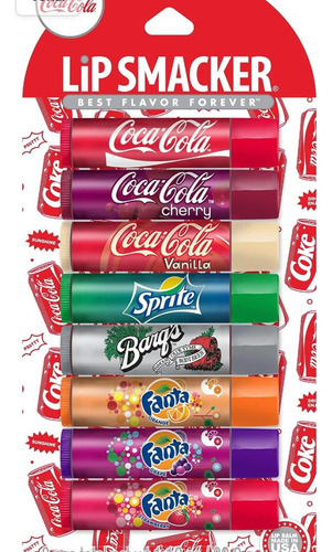 Lip Balm - Coca Cola - Lip Smacker - Kit 8 Unidades 0,32g Us
