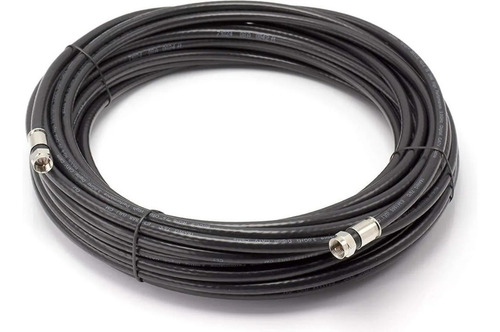 Imagen 1 de 5 de Cable Coaxial 10 Mts Rg6 Negro Calidad Oferta