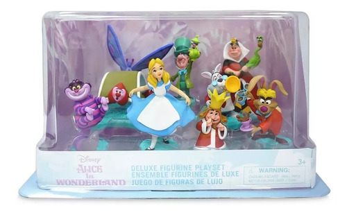 Disney Store Play Set 9 Figurines Alicia Wonderland Deluxe