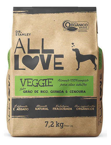 All Love Veggie Sabor Grão De Bico Quinoa & Cenoura 7,2kg