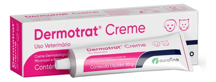 Dermotrat Creme Anti-inflamatório Cães E Gatos Ourofino 20g