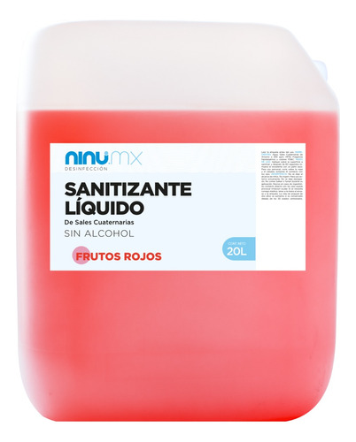 Sanitizante Liquido Sales Cuaternarias Ninu 20 Litros