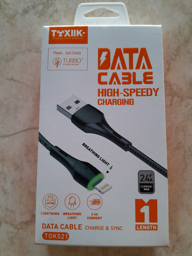 Cable iPhone Lighthing Toxiik 2.4amp