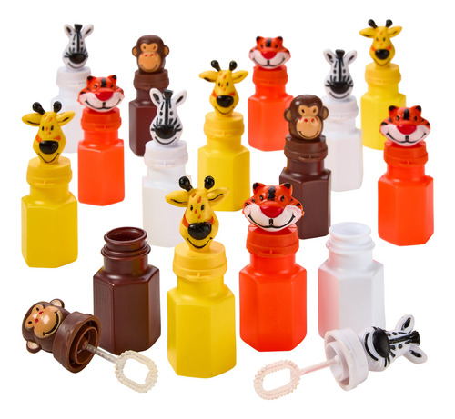 Burbujas Animales Zoo 24u. Recuerdos Fiesta Safari Niños Color
