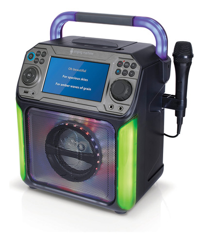 Máquina De Cantar Portátil Con Sistema De Karaoke Negra Stvg