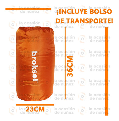 Imagen 3 de 7 de Bolsa De Dormir Broksol Olivo 250 Camping Termica 0° Carpa