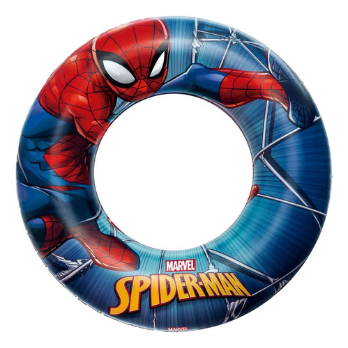 Boia Inflável Infantil Circular Homem-aranha 56cm Bestway Cor Vermelho