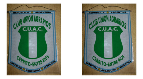 Banderin Mediano 27cm Club Union Agrarios Cerrito