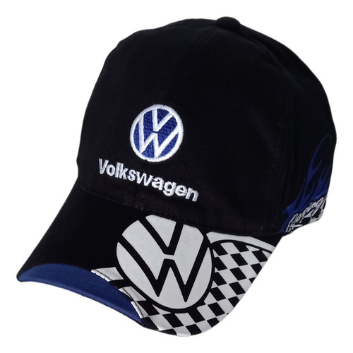 Gorro Cap Volkswagen Adultos - Negro (logo Y Lado Bordado) Xl