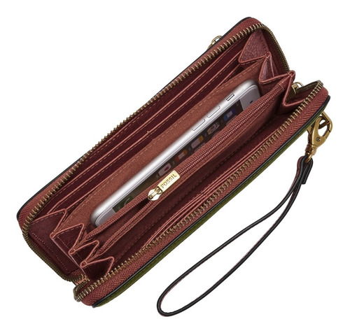 Cartera Dama Fossil Logan Zip Clutch