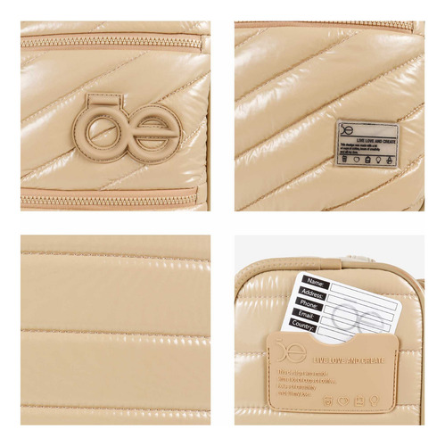 Maleta Chica Cloe Unisex De Cabina 16 PLG Acolchada Color Marrón Claro 4EP24348