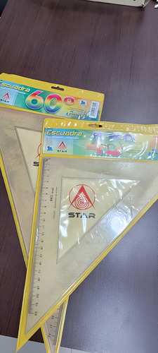 Juegos Escuadras Star 45 Y 60 Grados. Estuche Original Pack2
