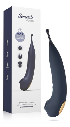 Vibrador E Estimulador Recarregável Sensevibe Double