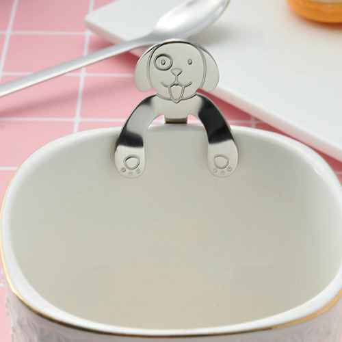 Cucharilla De Acero Inoxidable Cute Puppy For Café Y Postre