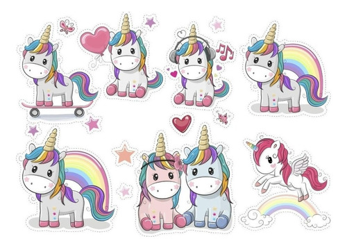 Kit Cliparts Unicornios Cute Png Unicornio Imagen