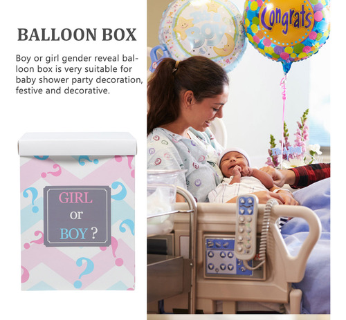 Xiaery Caja Flash Con Decoración Reveladora De Género For