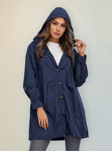 Ropa Impermeable Para Mujer, Chaqueta Impermeable Con Capuch