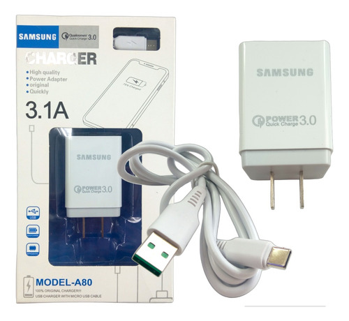 Cargador Samsung Tipo C / 5v-3.5a 9v-2a 12v-1.5a)