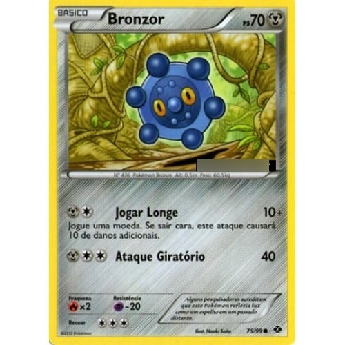 Bronzor - Pokémon Metalico Comum - 75/99 - Pokemon Card Game