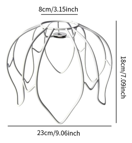 Cubierta De Lámpara Jaula De Luz Colgante B 23cmx18cmx8cm