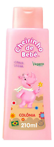 Colônia Perfume Cheirinho De Bebê Rosa - 210ml