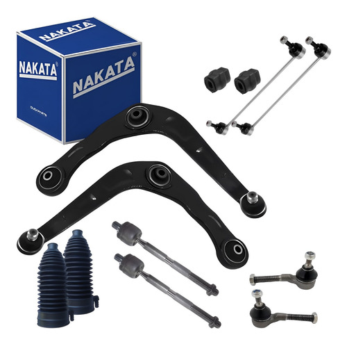 Par Balanças Bandejas Nakata Axial Terminal Peugeot 206/207 