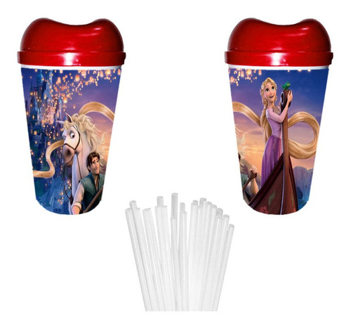 Vaso Pitillo Rapunzel Sorpresa Piñata Regalo Fiesta