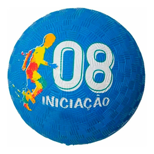 Bola De Borracha De Iniciação Infantil Nº 08 Pista E Campo Cor Azul