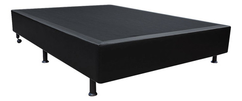 Base Box Para Cama Casal 138x188cm Liz Sintético - Mpozenato Cor Preto