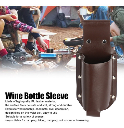 Soporte Portátil Para Cerveza De Piel Sintética Wine S Pouch
