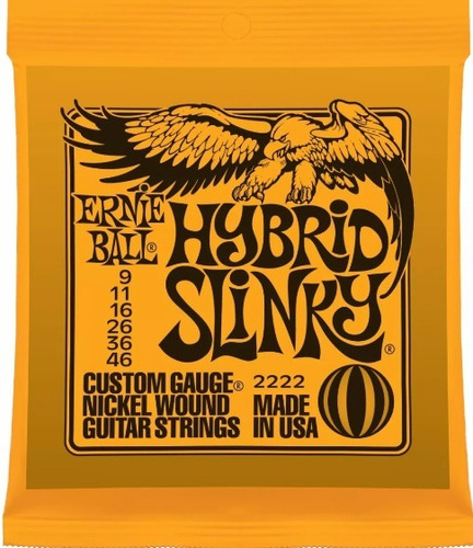 Encordado Ernie Ball Hybrid Slinky 2222 009-046 Hibridas