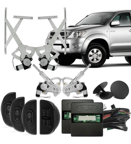 Kit Vidro Elétrico Hilux 4 Portas Completo 2009/...