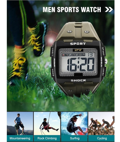Imagen 6 de 7 de Reloj Táctico Militar Hombre Digital Deportivo Resistente