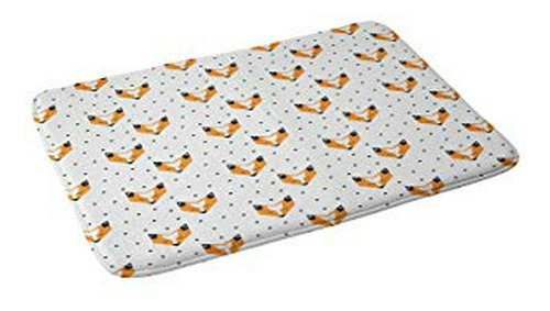 Alfombra De Baño Zoe Wodarz De Deny Designs, 17  X 24 , Foxy