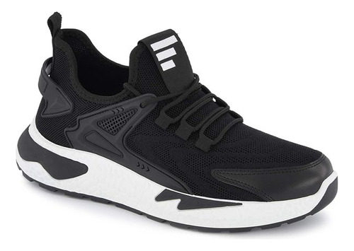 Sneakers Deportivo W65321pr Corte Textil Negro Sin Tacon