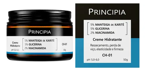 Creme Hidratante Facial Principia Ch-01 Karité Glicerina 50g Todo Tipo De Pele Dia/noite: imagem 3