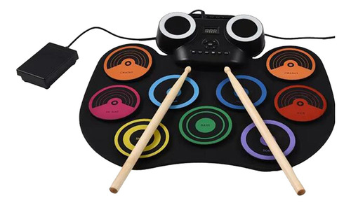 Set De Batería Electrónica Roll Up Drum Set Silicone 9