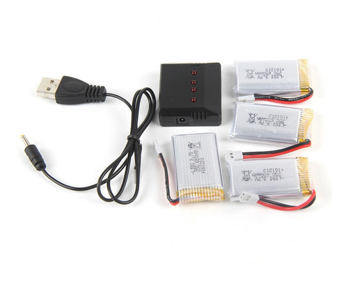 N 3.7v 650mah Lipo Batería (4 Piezas) Con Cargador 4 En 1 F