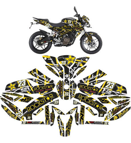 Kit De Graficos Pulsar 200 Ns Rock S Listo Para Instalar Am