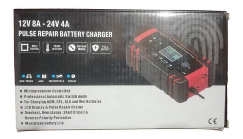 Imagen 3 de 10 de Cargador Reparador De Pulso Inteligente Baterias Carro Moto