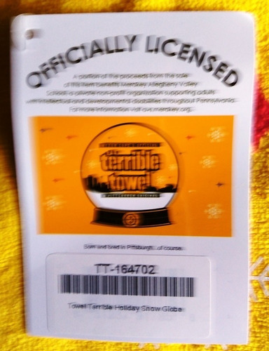 Toalla Terrible Modelo Globo De Nieve Acereros Pittsburgh