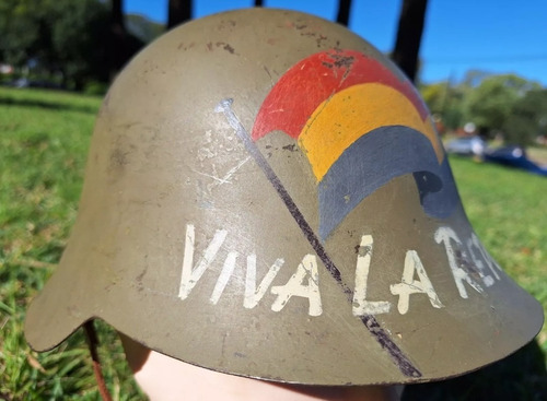 Casco Antifranquista Guerra Civil Española Viva La Republica (Usado)