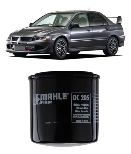 Filtro De Óleo Motor Mahle Mitsubishi Lancer Viii 2008-2015