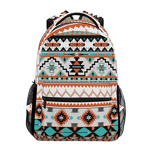 Auuxva Etnica Aztec Geométrica Mochila Viaje Escuela 3vrwt