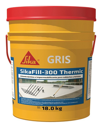 Sikafill 300 Thermic Gris Aislante Térmico X 18 Kg