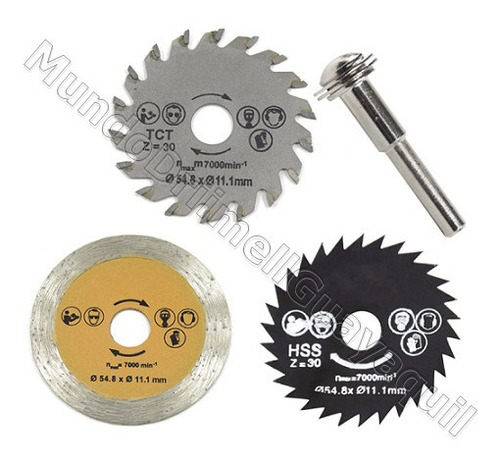 Imagen 1 de 3 de Mini Hoja De Sierra Circular Dremel O Taladro Metal, Plástic