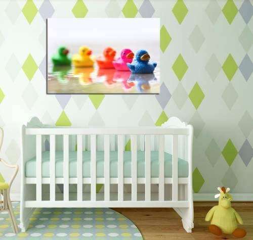 Cuadro 50x75cm Patitos Patos Bebes Niños Nenes Hijos