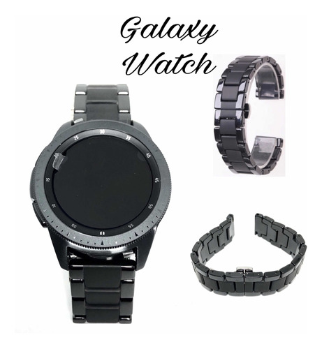 Pulseira Galaxy Watch Inox Com Brilho E Faixa Fosco