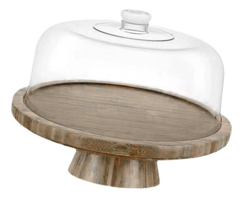 Soporte De Madera Para Pastel Con Tapa, Plato Decorativo De